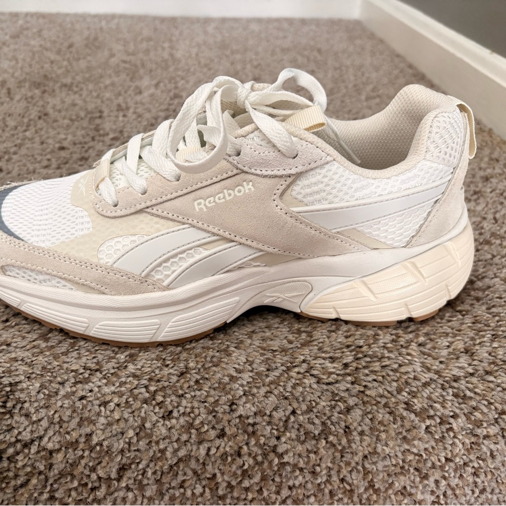 Reebok Women's Cream and White Sneakers